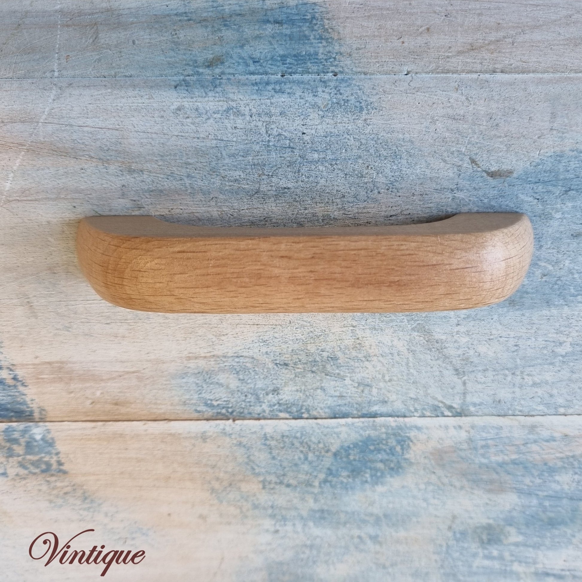 Lacquered Beach cupboard wooden handle 115mm Long-Vintique Concepts