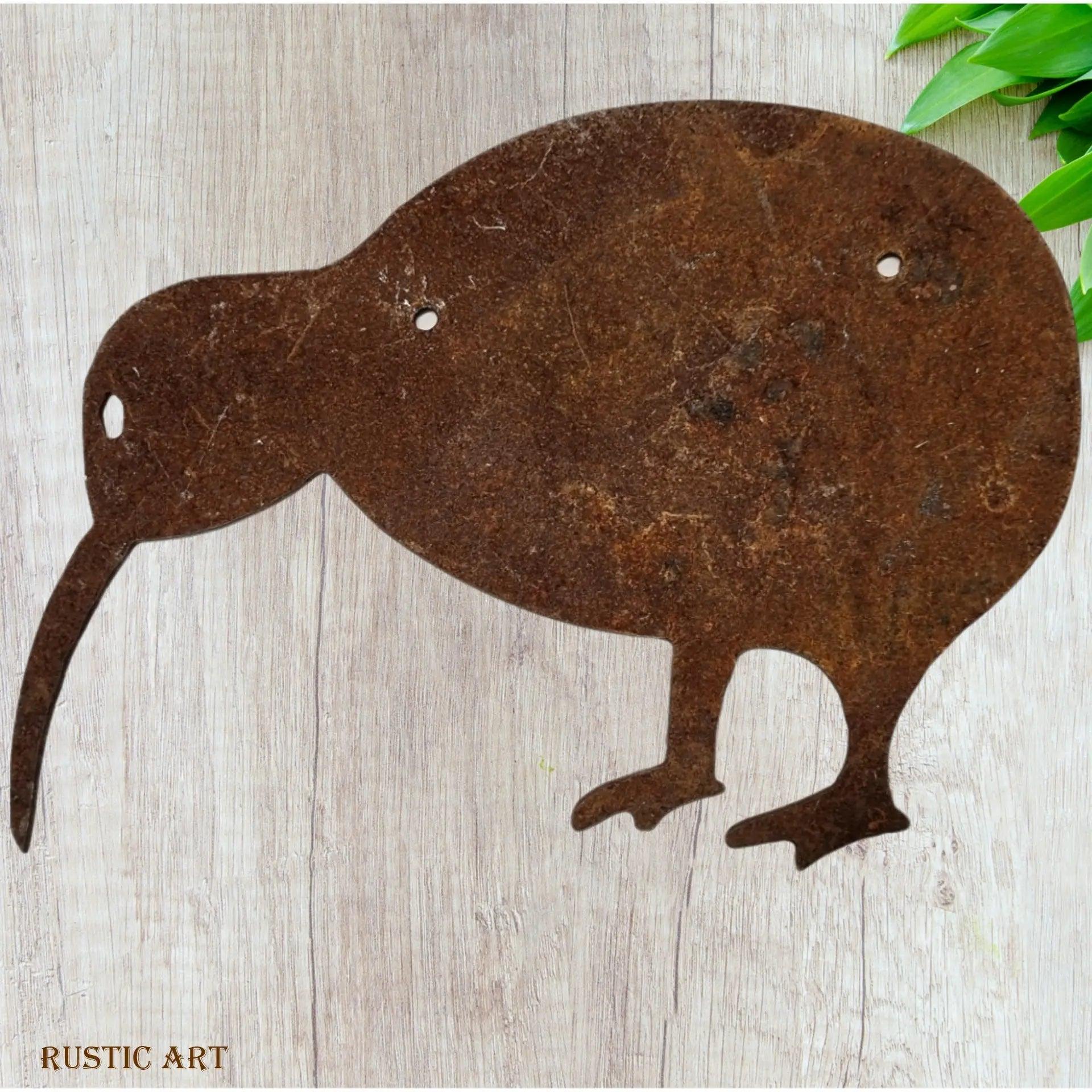 LARGE KIWI Bird Rusty metal 225mm 150mm-Vintique Concepts