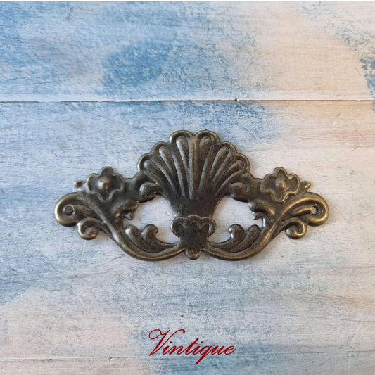 Large Scallop design metal decorative for cabinet furniture - Vintique Concepts
