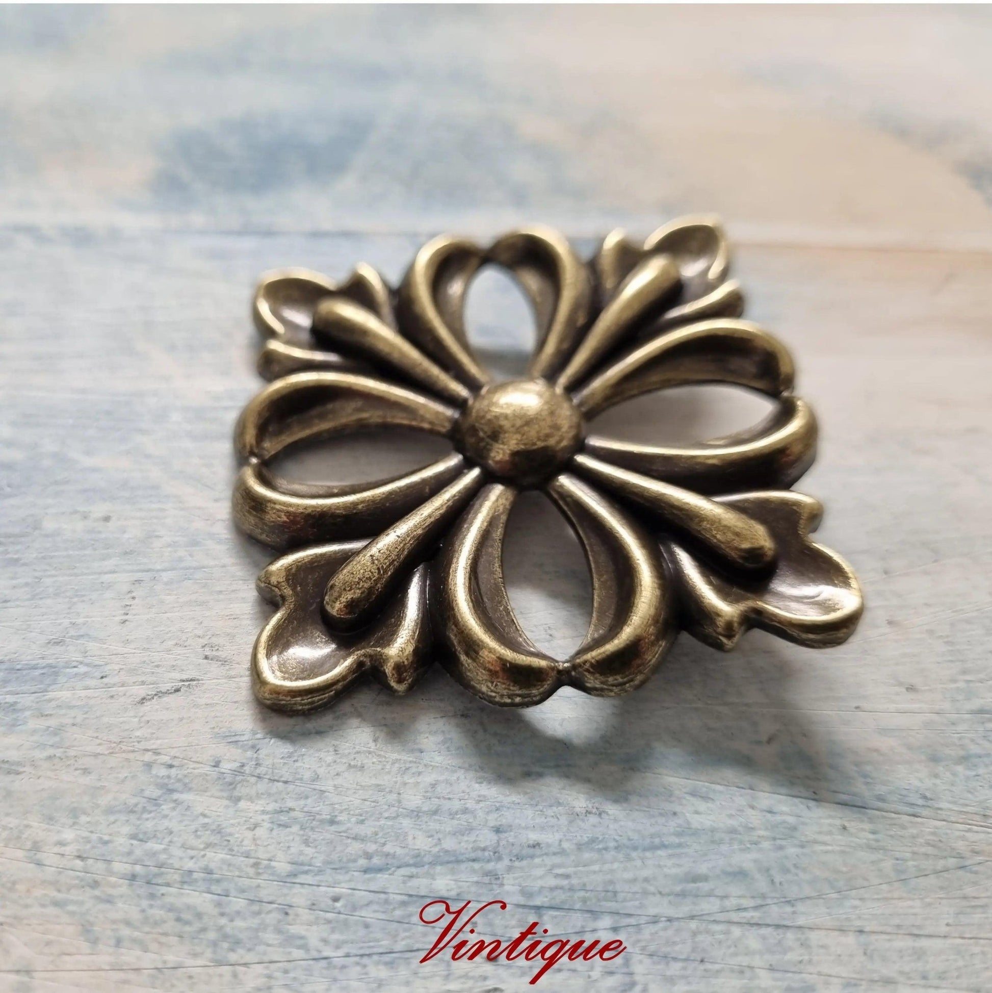 Large square Bronze metal decorative for cabinet furniture 50mm x 50mm-Vintique Concepts