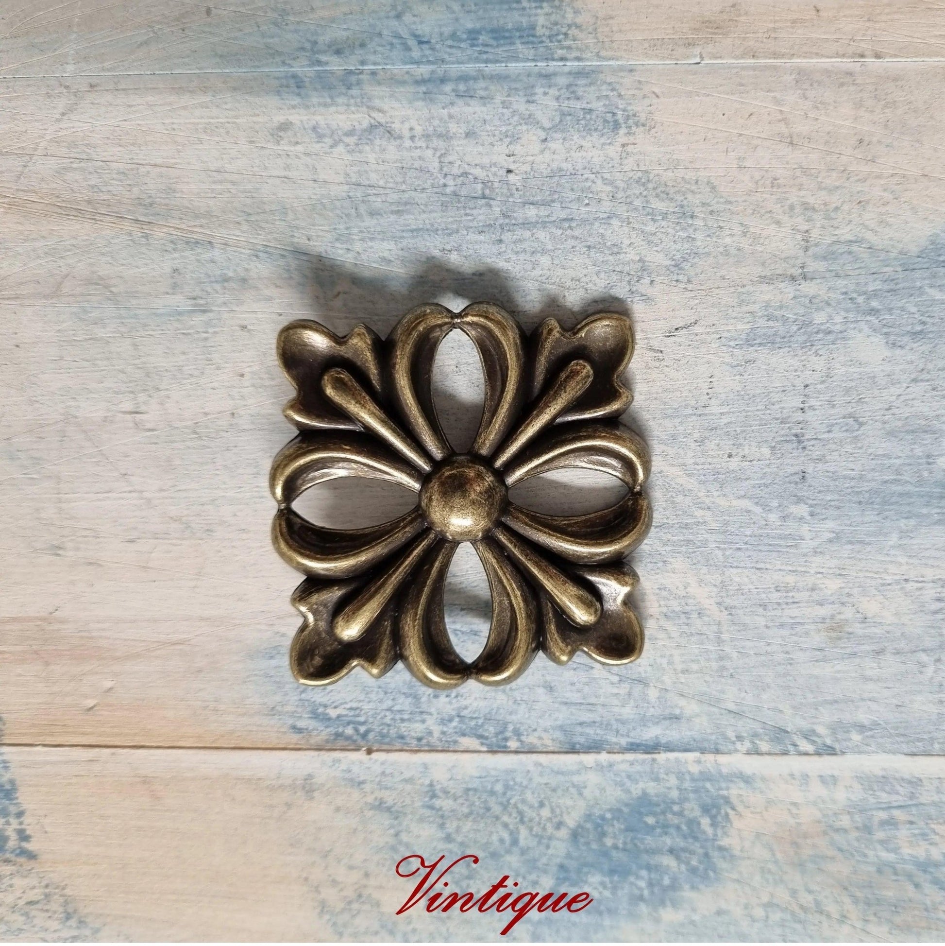 Large square Bronze metal decorative for cabinet furniture 50mm x 50mm-Vintique Concepts