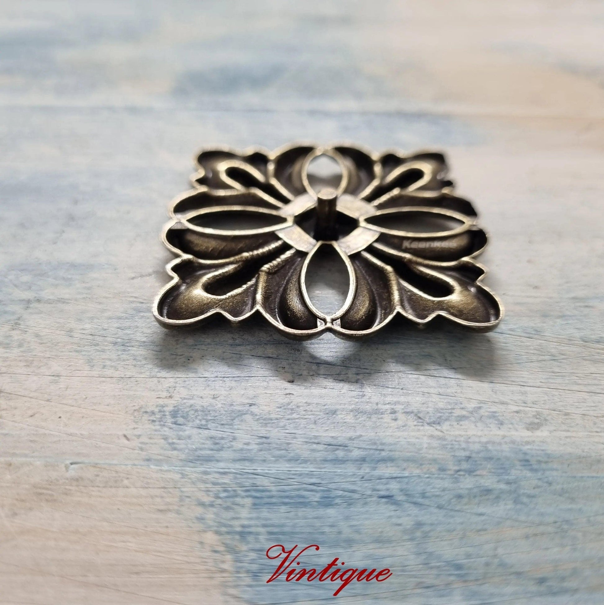 Large square Bronze metal decorative for cabinet furniture 50mm x 50mm-Vintique Concepts