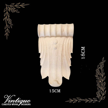 LEAFY Drop wooden corbel (each) 15cm x 8cm x 2.5cm