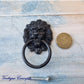 Lion Head Ring Drawer  Pull BLACK- 43mm x 67mm-Vintique Concepts