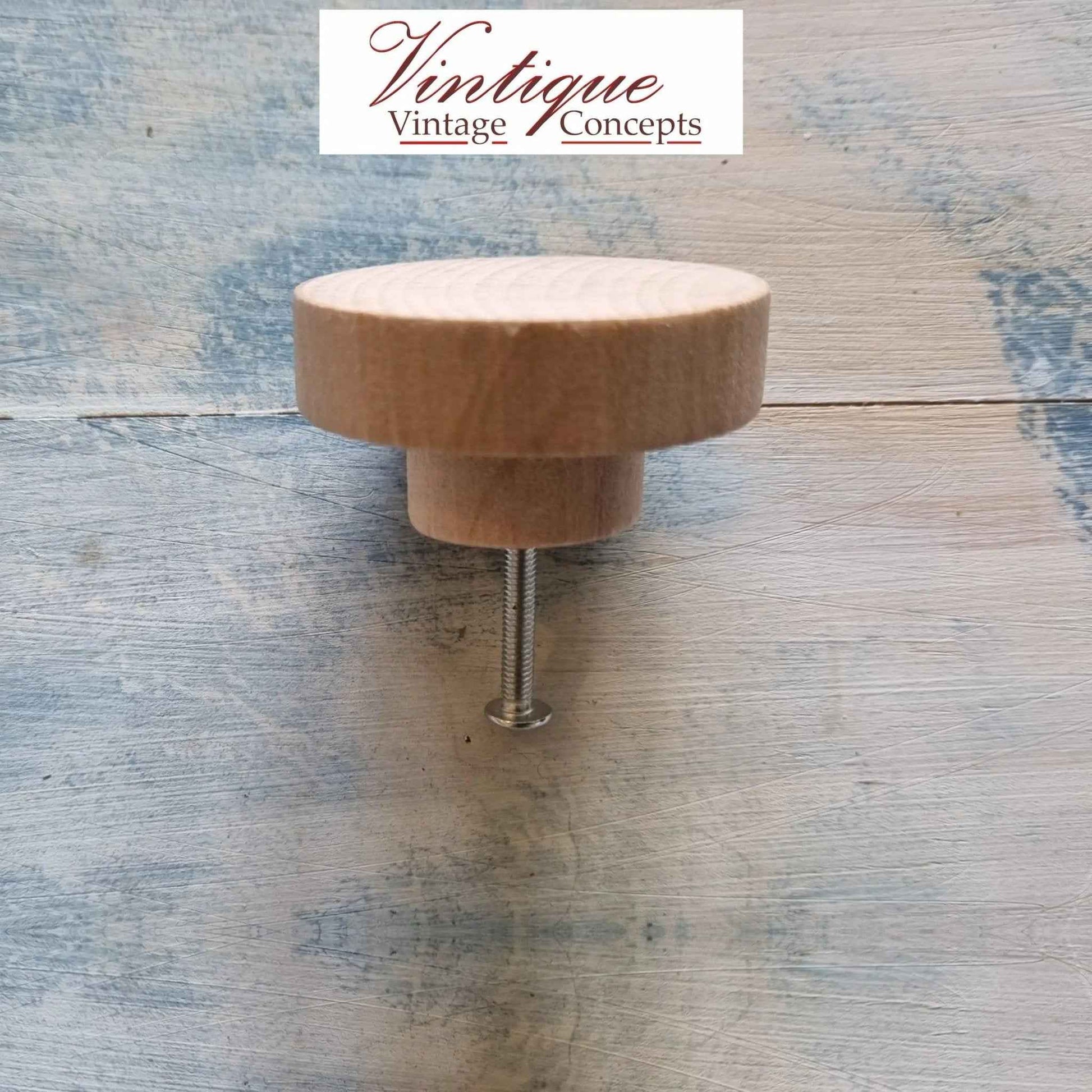 Natural Wood furniture knob 50mm