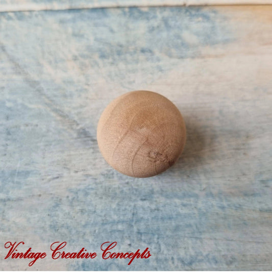 Natural Wood Round furniture knob 24mm dia-Vintique Concepts