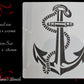Nautical Anchor with Rope wrap around Furniture & wall  Paint Stencil 305 x 305mm-Vintique Concepts