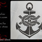 Nautical Anchors with Rope Knot Furniture & wall  Paint Stencil 305 x 305mm-Vintique Concepts
