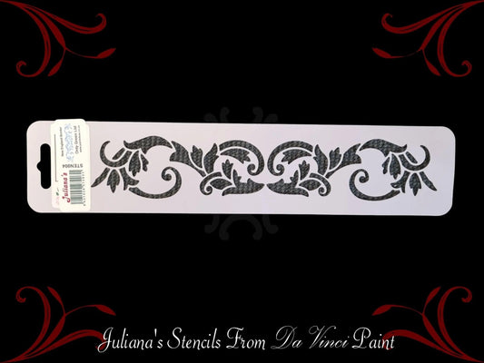 New England Border vintage furniture paint stencil 76mm x 356mm-Vintique Concepts