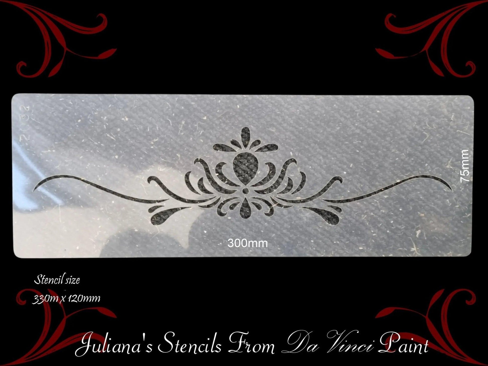 New England Motif vintage furniture paint stencil 120mm x 330mm-Vintique Concepts