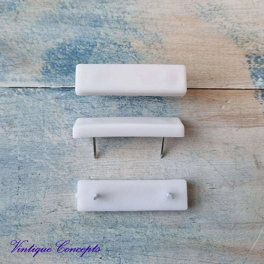 Nylon Rectangle Furniture Glides 50mm x 13mm (packet of 10) - Vintique Concepts