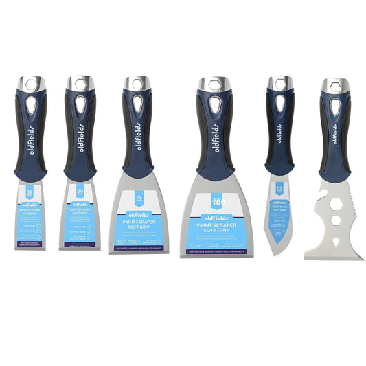 Oldfields 800 series Soft Grip scrapers, Blades and putty knives-Vintique Concepts