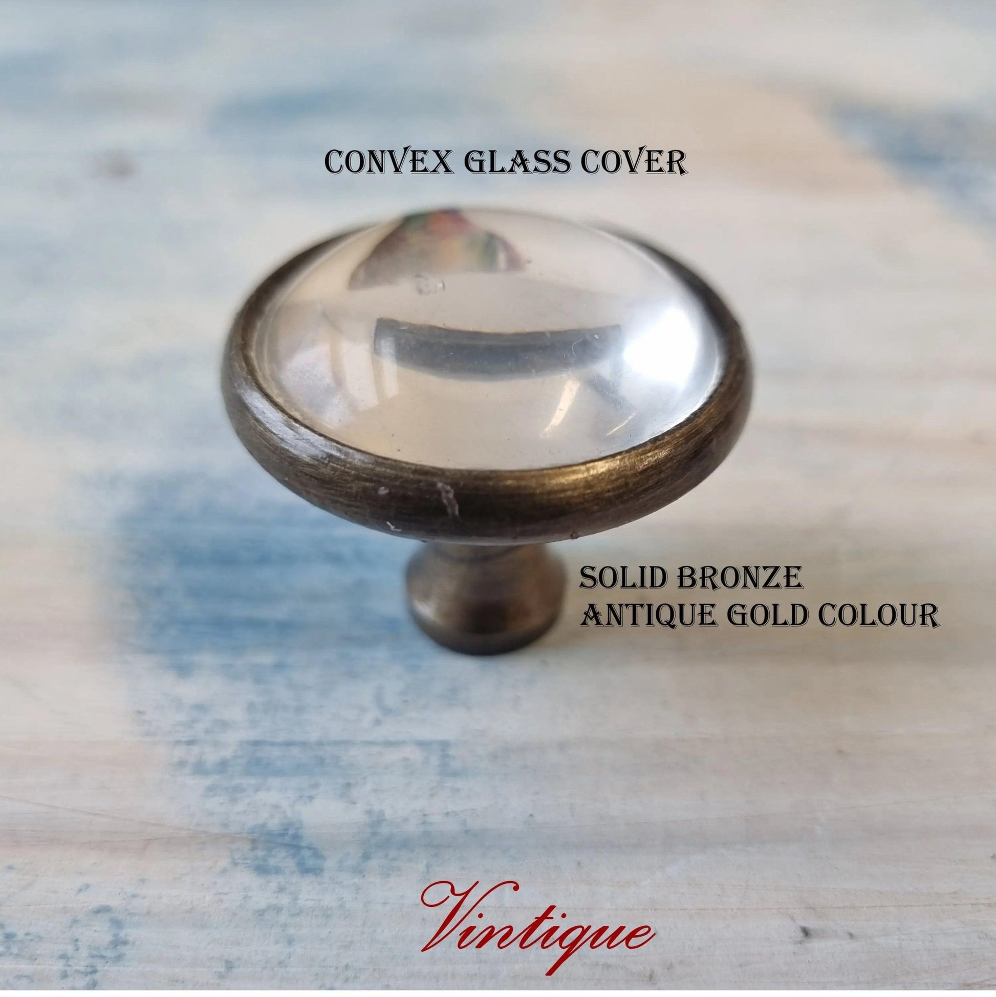 Olivia Bezett's SET OF 4 Native Birds antique Gold furniture Knob-38mm dia-Vintique Concepts
