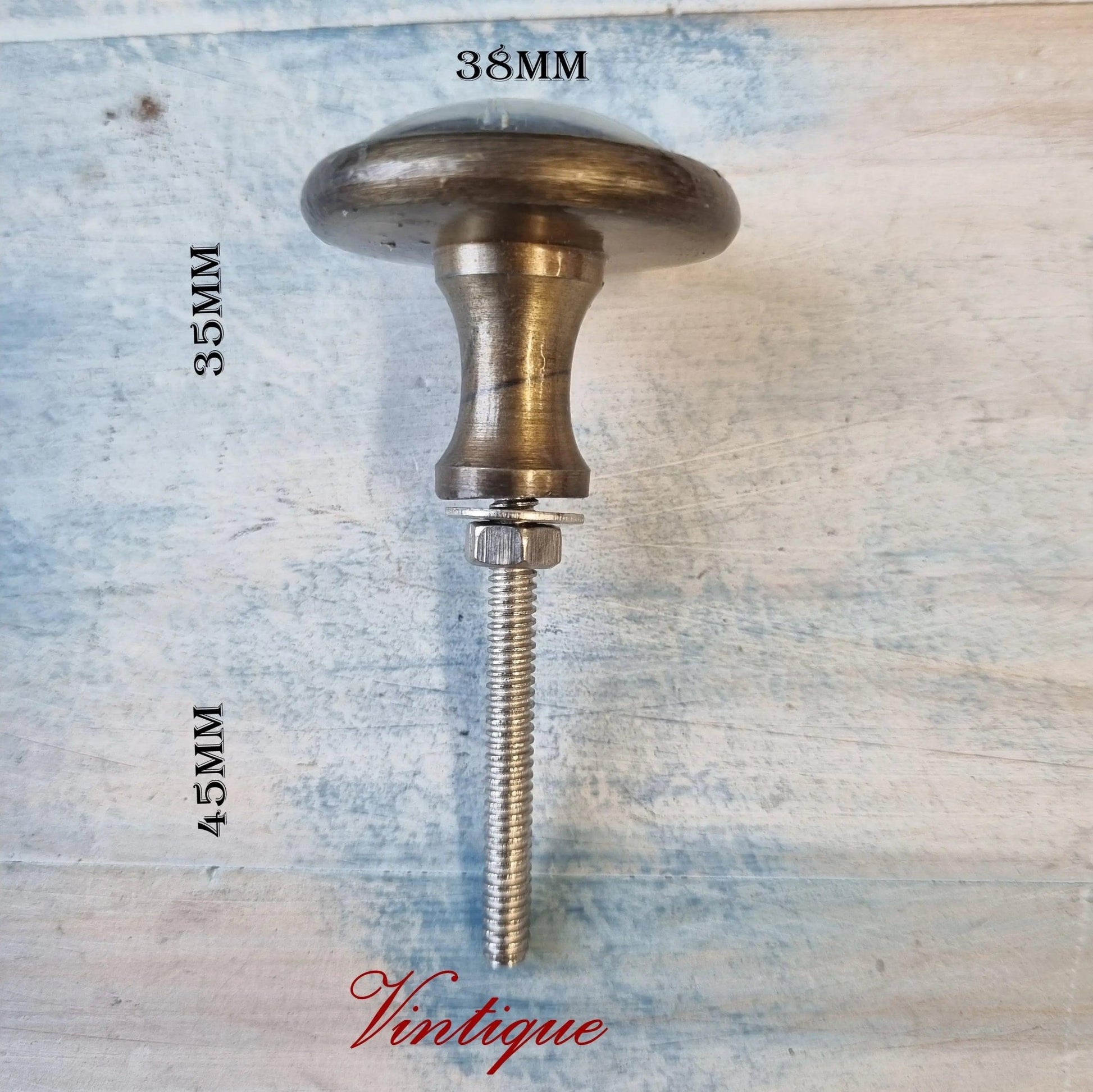 Olivia Bezett's TUI Native Bird antique Gold furniture Knob-38mm dia-Vintique Concepts
