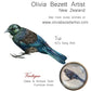 Olivia Bezett's TUI Native Bird antique Gold furniture Knob-38mm dia-Vintique Concepts