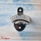 OPEN HERE- Silver Wall Mounted Vintage Bottle opener for beer bottles etc-Vintique Concepts