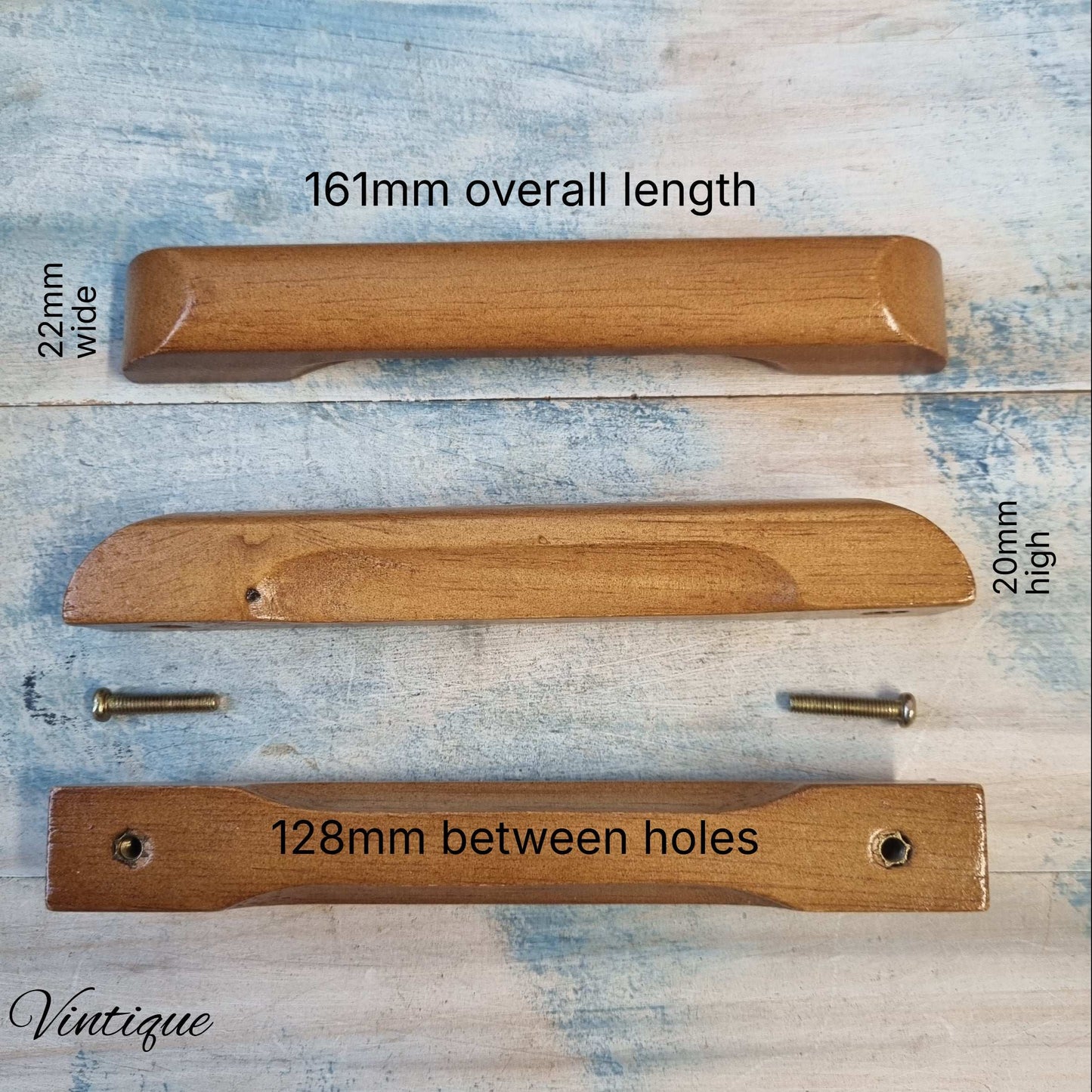 Rimu Coloured recessed Grip wood handle 161mm long