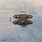 Scallop delicate Vintage jewelry Box Latch / catch 30mm x 19mm