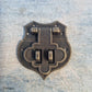 Tudor Shield Gold colour box latch 40mm x 42mm
