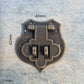 Tudor Shield Gold colour box latch 40mm x 42mm