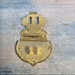 Tudor Shield Gold colour box latch 40mm x 42mm