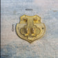 Tudor Shield Gold colour box latch 40mm x 42mm