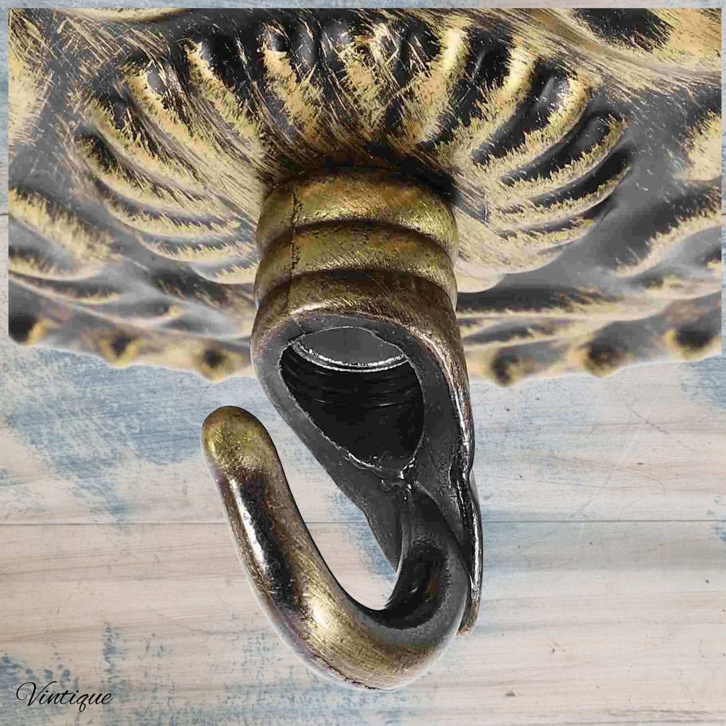 Chateau Atq Gold Ceiling Rose Hook- for hanging lights, planters etc