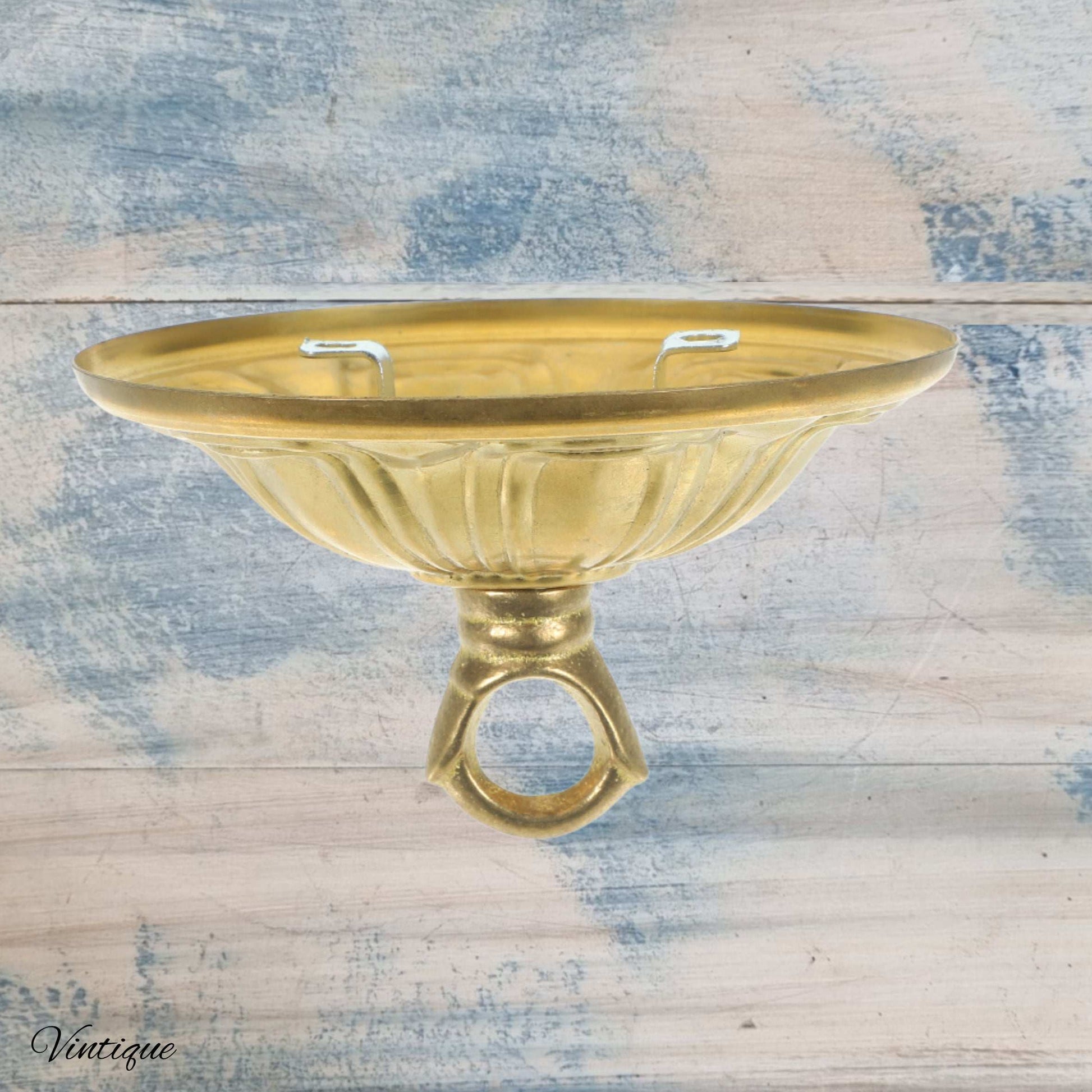 Mansion ornate Gold Ceiling Rose Hook- for hanging lights, planters etc