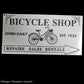 Country themed furniture paint stencil-Bicycle shop 300mm x150mm