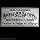 Country themed furniture paint stencil-Sweet shop 300mm x 150mm