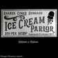 Country themed furniture paint stencil-Ice Cream Parlor 300mm x 150mm