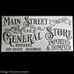 Country themed furniture paint stencil-GENERAL STORE 300mm x 150mm