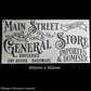 Country themed furniture paint stencil-GENERAL STORE 300mm x 150mm