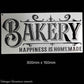 Country themed furniture paint stencil-BAKERY 300mm x 150mm