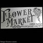 Country themed furniture paint stencil-FLOWER MARKET 300mm x 150mm
