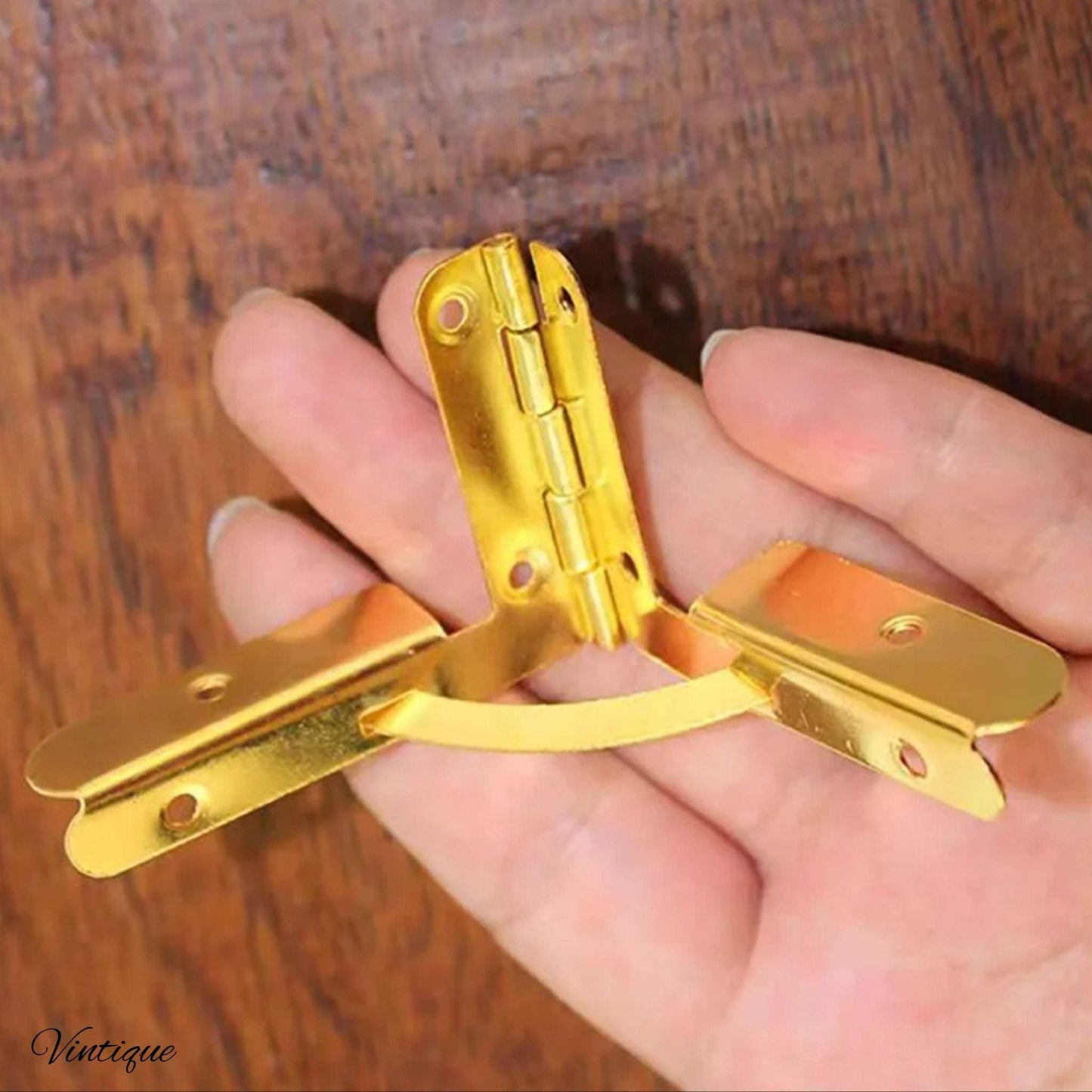 Brass Marine quality Quadrant Box Hinge 52mm x 38mm-Lipped edge