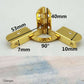 Brass Marine quality Quadrant Box Hinge 52mm x 38mm-Lipped edge