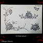 group of of Roses Vintage furniture paint stencil (A4 Size)