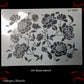 Bunch of of Roses Vintage furniture paint stencil (A4 Size)