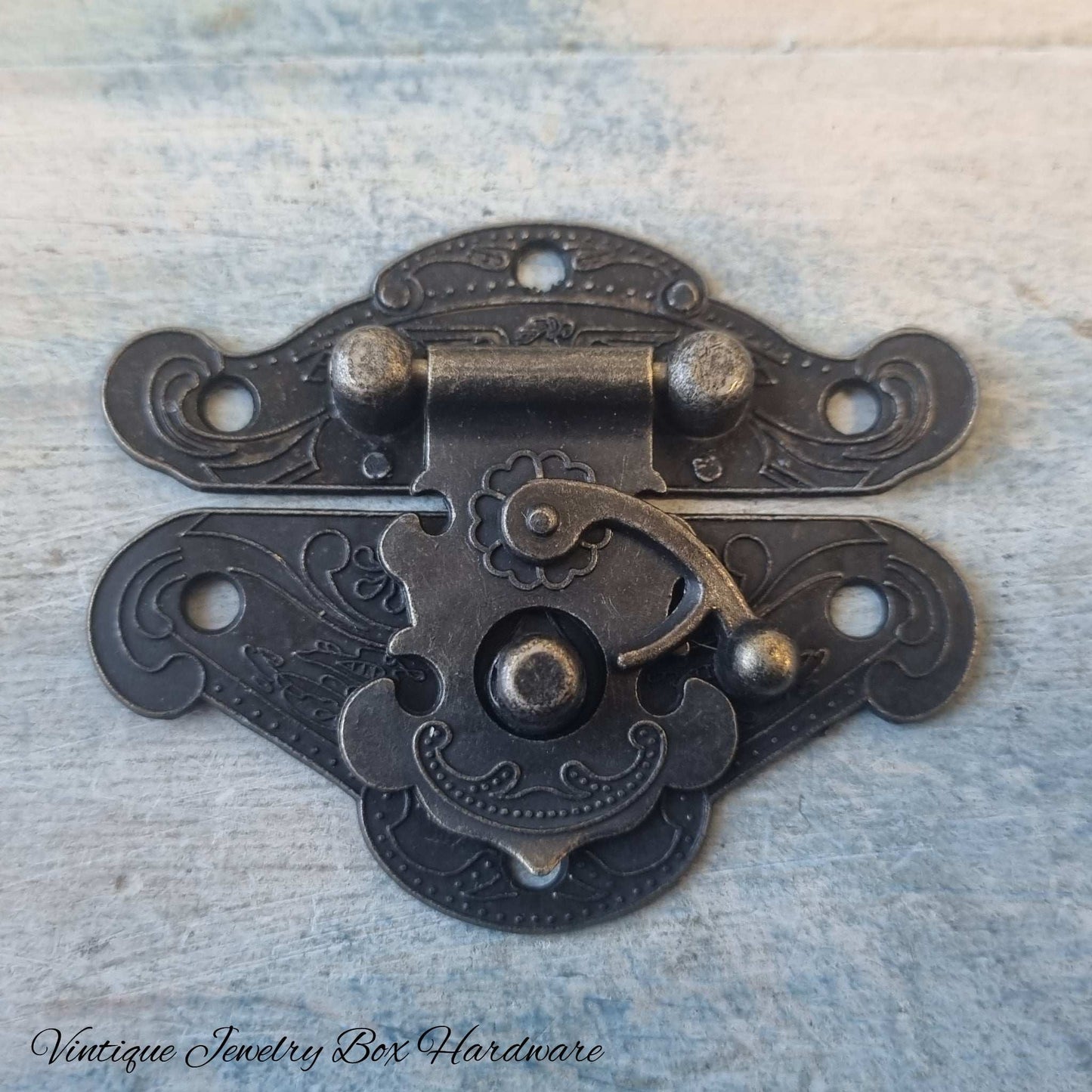 Catherines Vintage jewelry Box Latch /double Lock XL 65 x 57mm