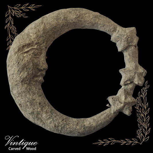 paper mache sun face and stars 105mm dia Applique