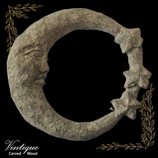 paper mache sun face and stars 105mm dia Applique