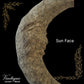 paper mache sun face and stars 105mm dia Applique