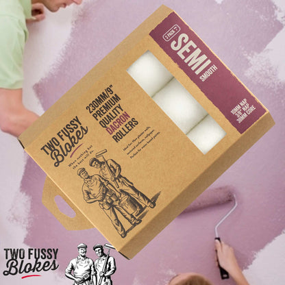 230mm Dacron Paint Roller Sleeve 3 Pack 10mm Nap From Two Fussy Blokes