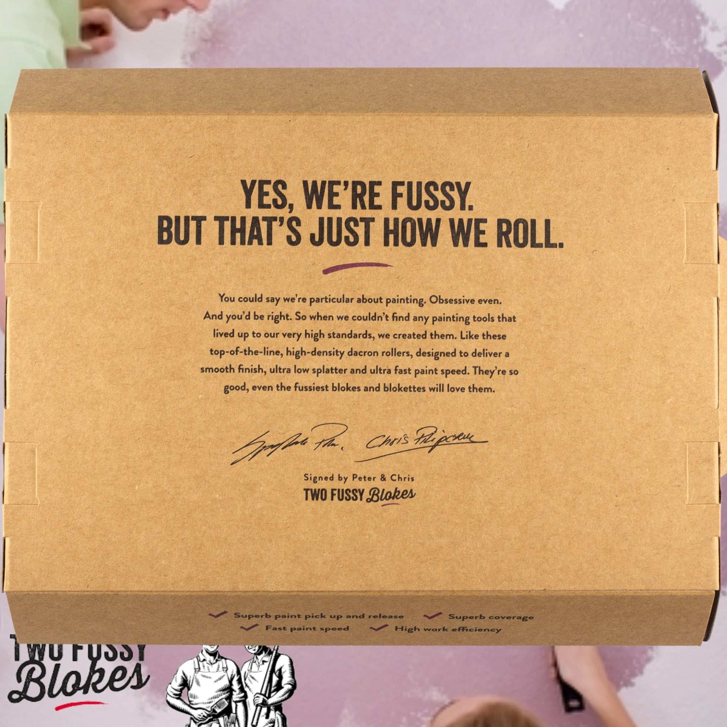 230mm Dacron Paint Roller Sleeve 3 Pack 10mm Nap From Two Fussy Blokes