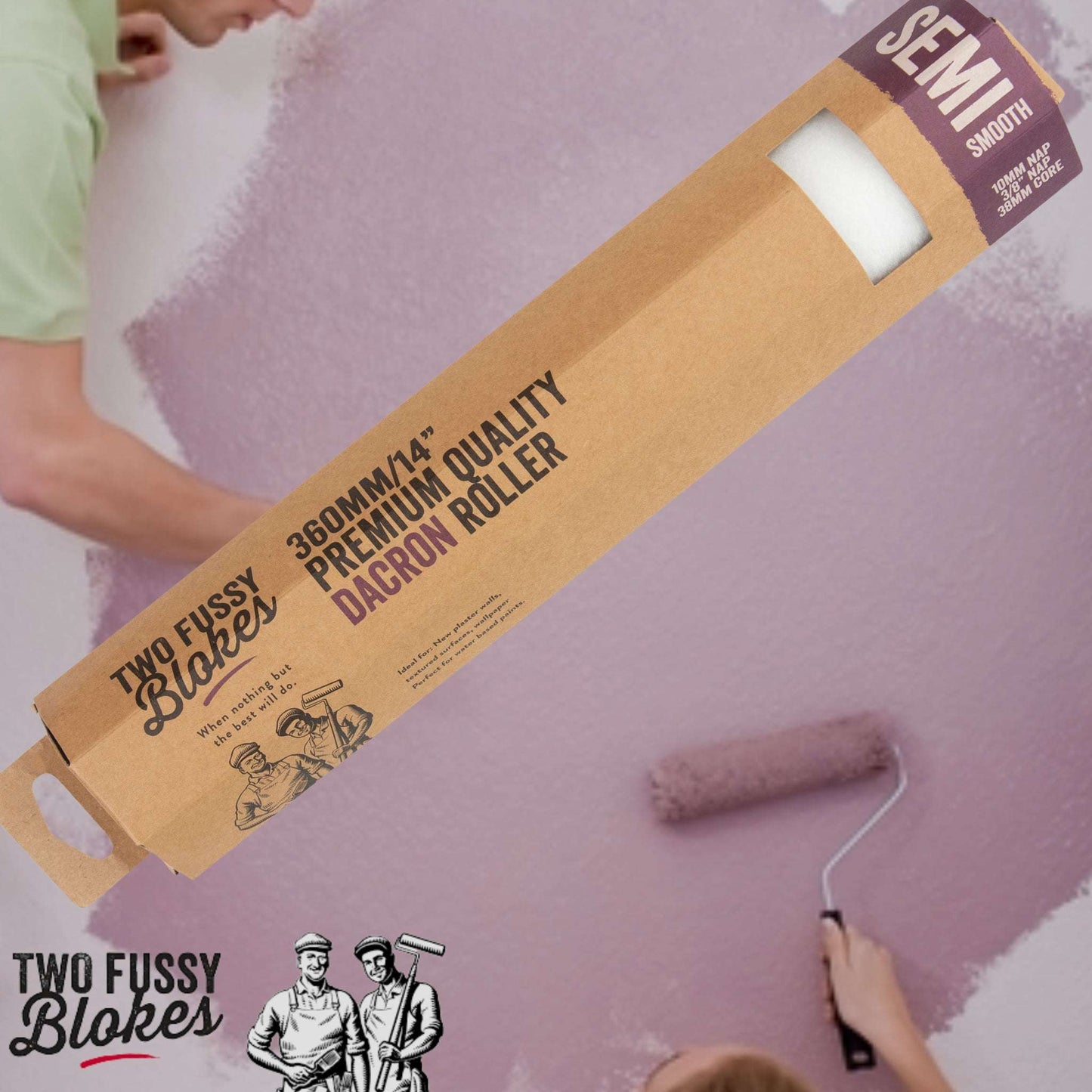 360mm Dacron Paint Roller Sleeve semi-smooth 10mm Nap From Two Fussy Blokes (Copy)