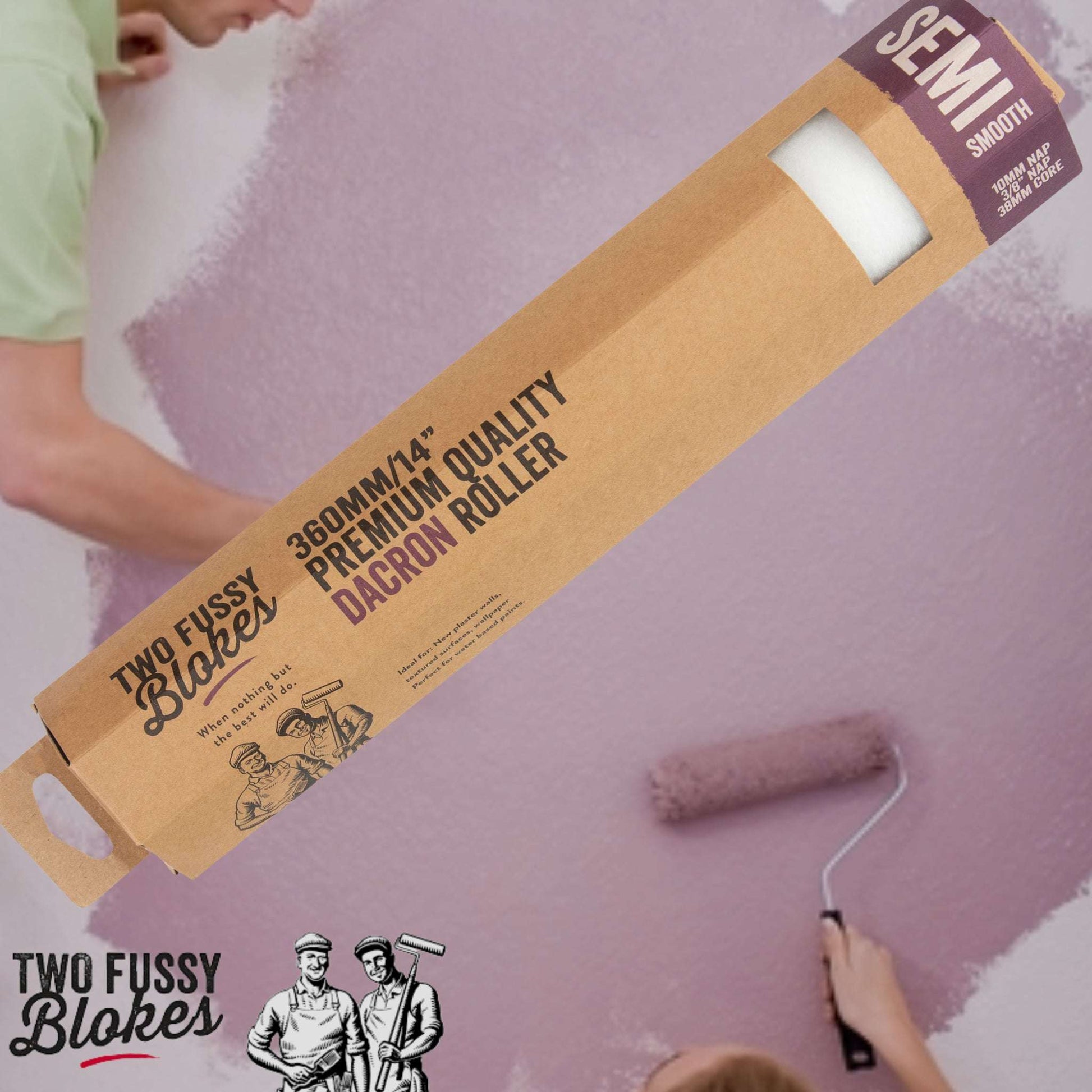 360mm Dacron Paint Roller Sleeve semi-smooth 10mm Nap From Two Fussy Blokes (Copy)