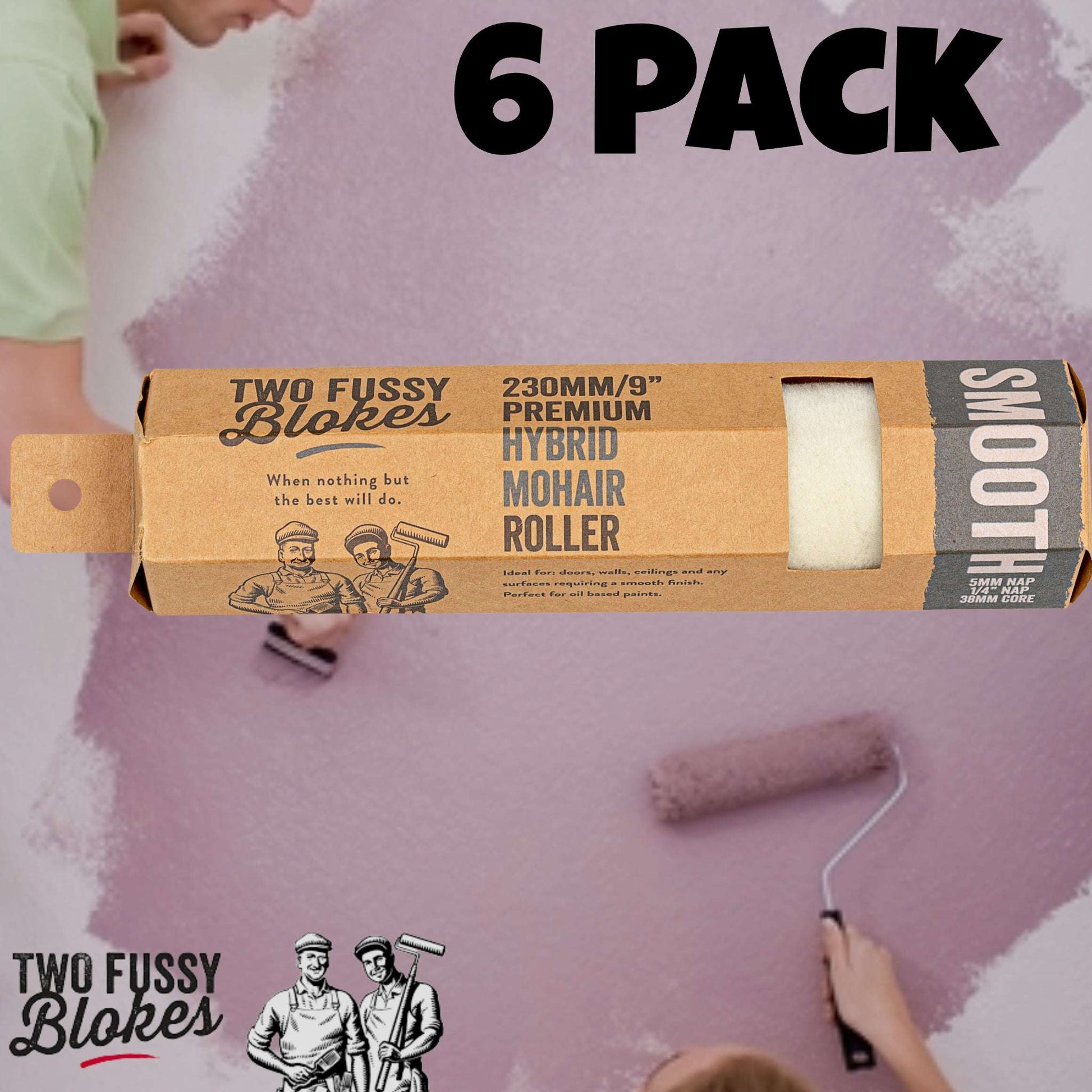 230mm Mohair Hybrid Paint Roller Sleeve -smooth 5mm Nap From Two Fussy Blokes