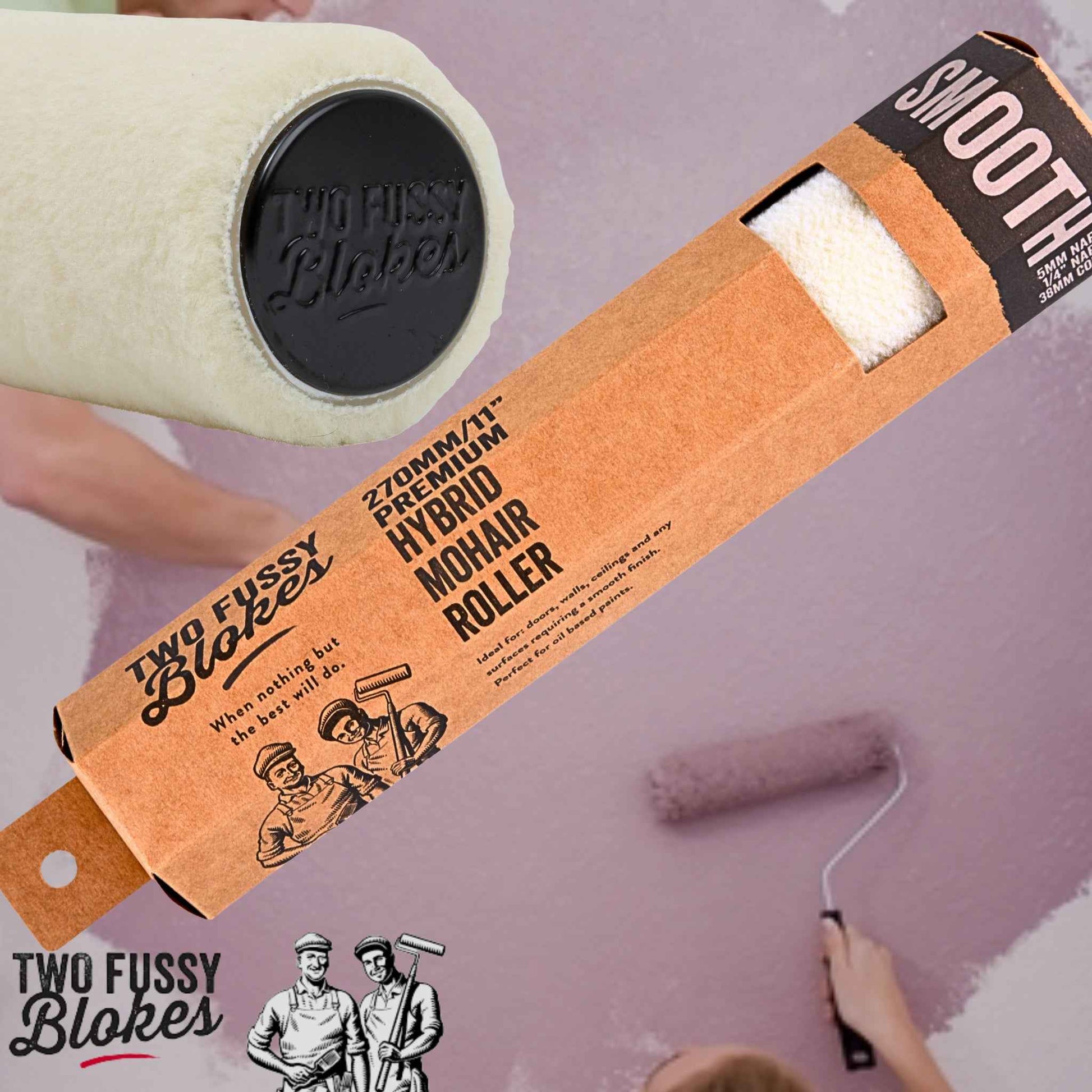270mm Mohair Hybrid Paint Roller Sleeve -smooth 5mm Nap From Two Fussy Blokes (Copy)