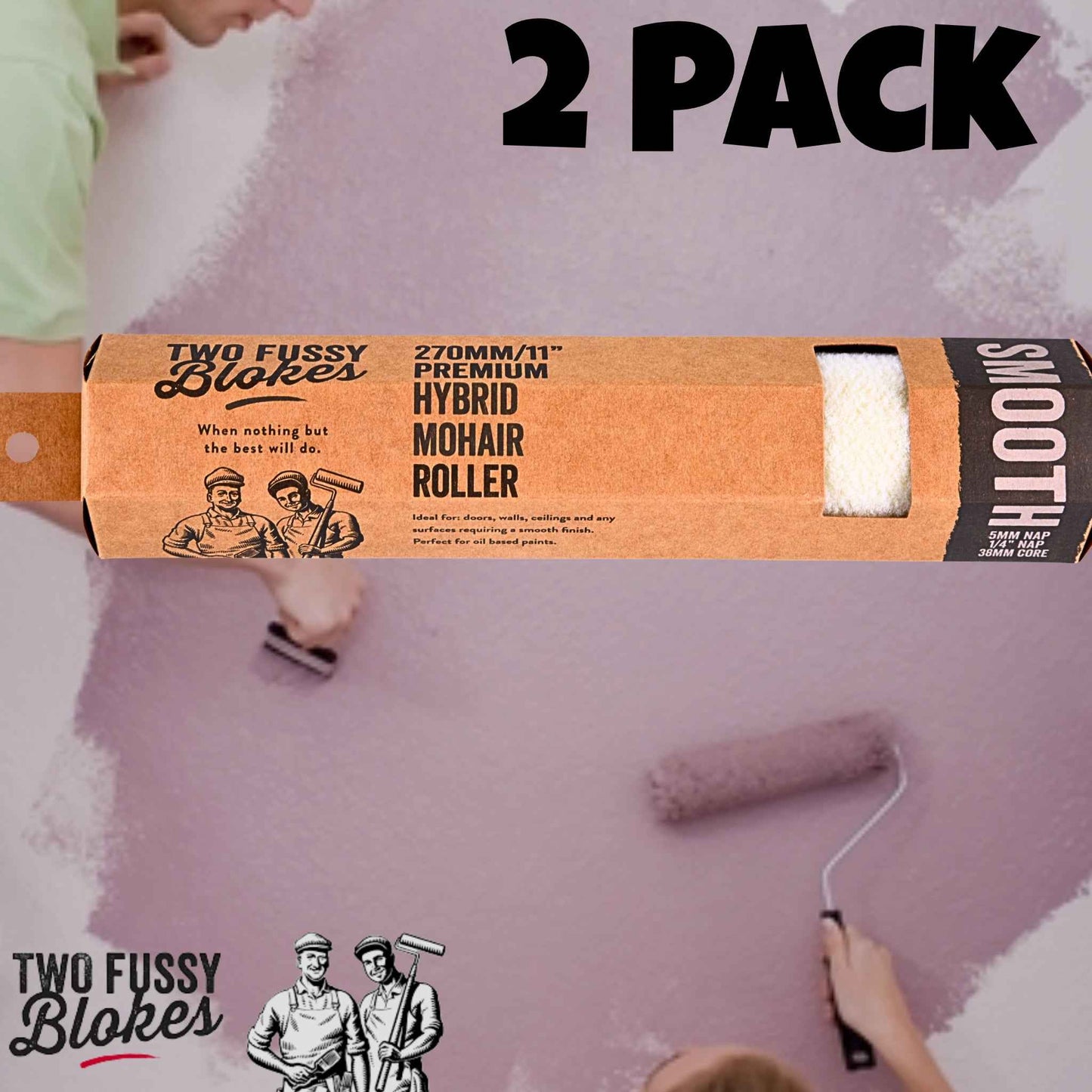 270mm Mohair Hybrid Paint Roller Sleeve -smooth 5mm Nap From Two Fussy Blokes (Copy)